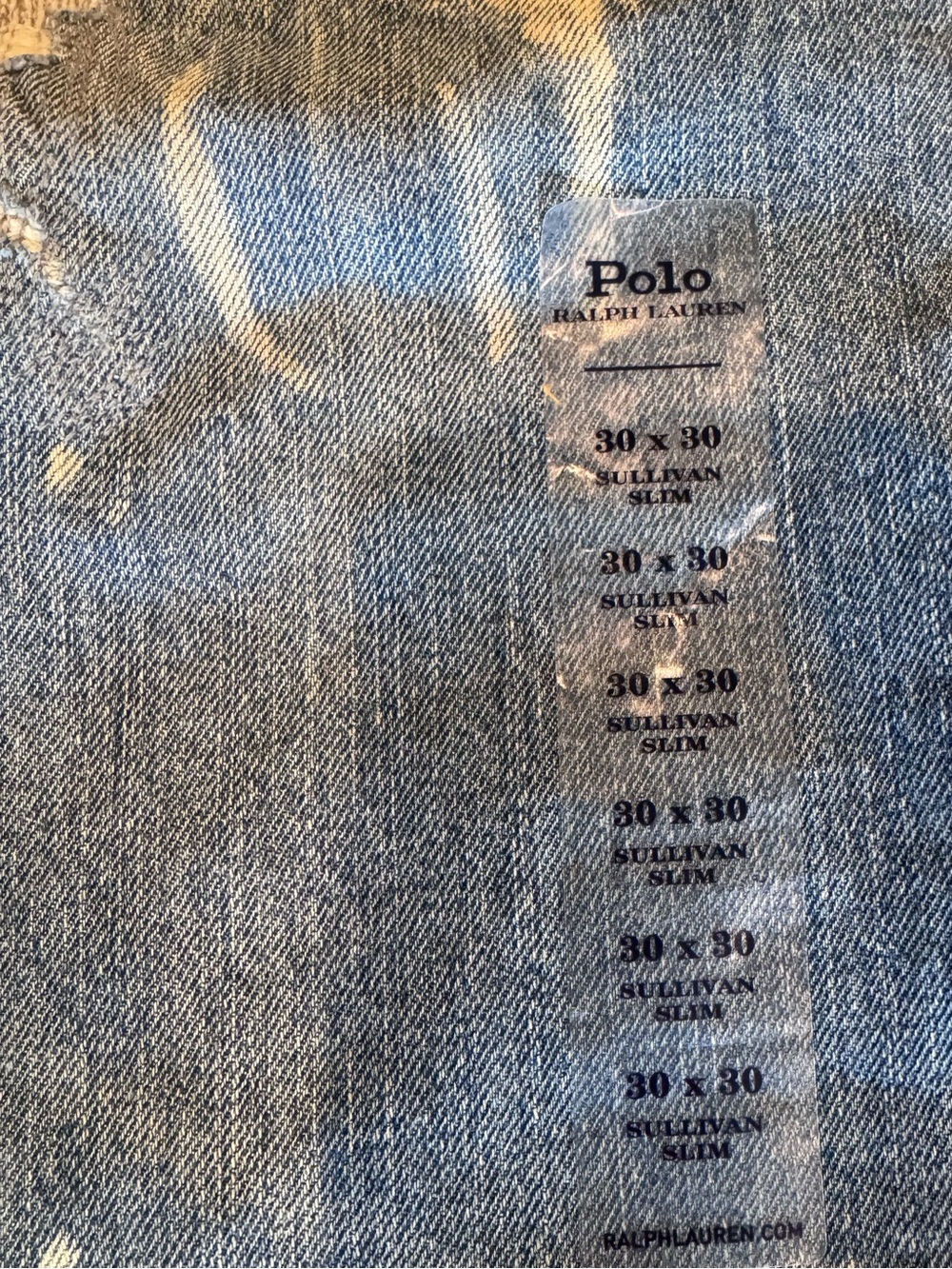 Polo Ralph Lauren Sullivan Slim Patchwork Distressed Jeans 30x30 NWT $248 - Picture 13 of 16